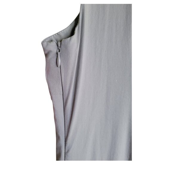 Camila Coelho Sage Green Midi Dress Bubble Hem Basque Waist Open Back Modern M - Picture 6 of 14